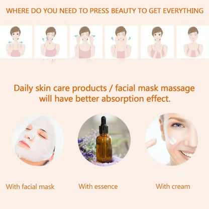24K Gold Beauty Bar – Waterproof Electric Face & Eye Massager Roller for Firming & Puffiness