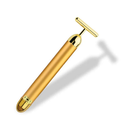 24K Gold Beauty Bar – Waterproof Electric Face & Eye Massager Roller for Firming & Puffiness