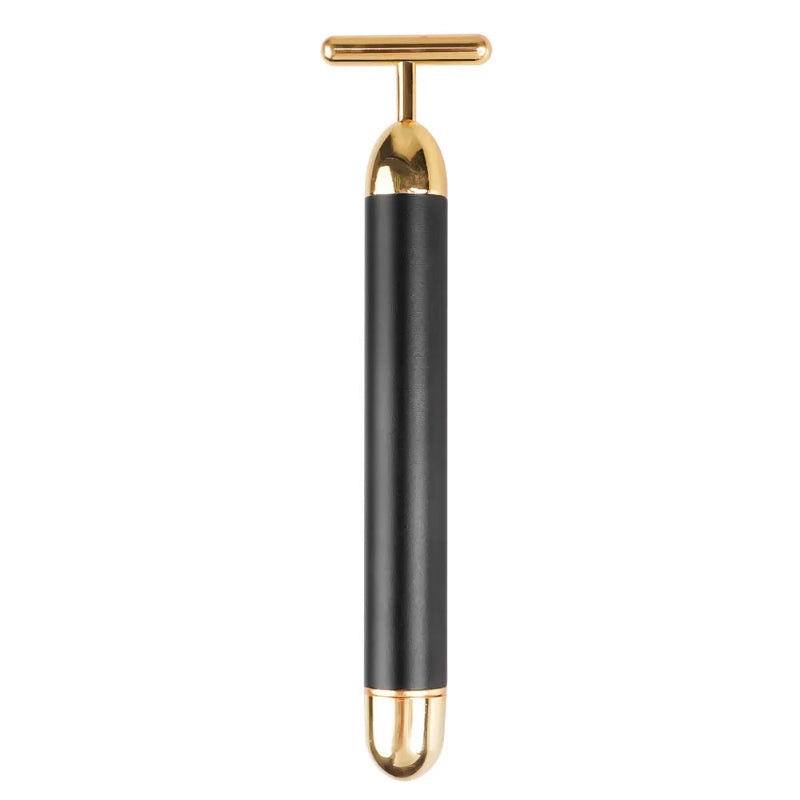 24K Gold Beauty Bar – Waterproof Electric Face & Eye Massager Roller for Firming & Puffiness