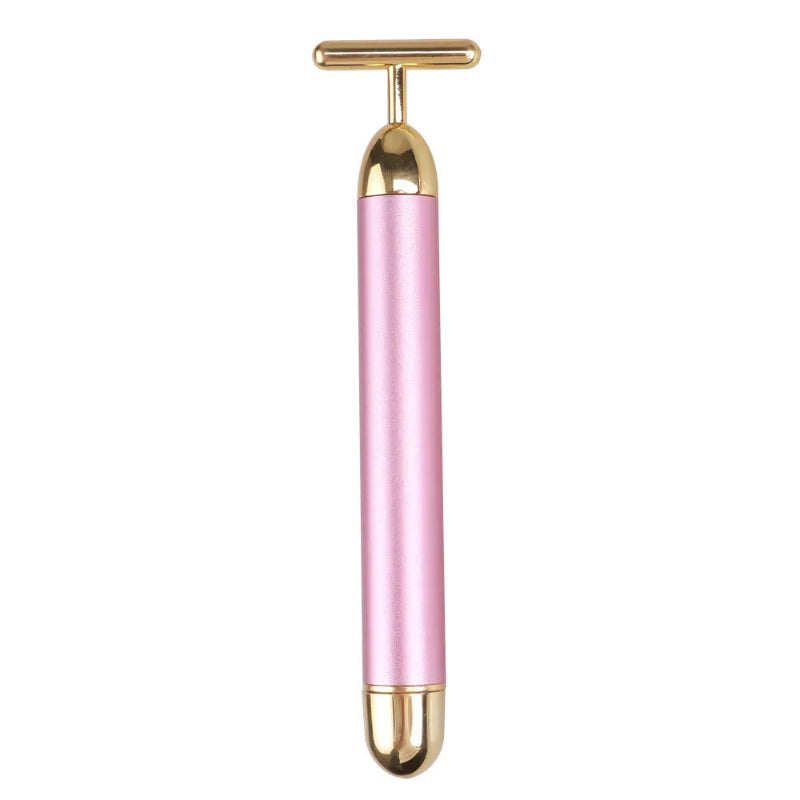 24K Gold Beauty Bar – Waterproof Electric Face & Eye Massager Roller for Firming & Puffiness