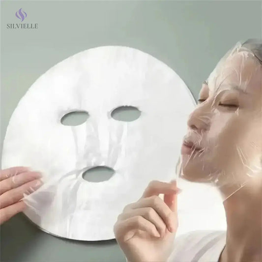 Facial Beauty Wrap – Disposable Transparent Plastic Film Mask for Face & Neck