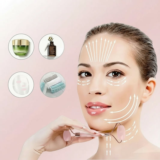 Natural Beeswax Gua Sha & Roller Set – 2-in-1 Facial Massager