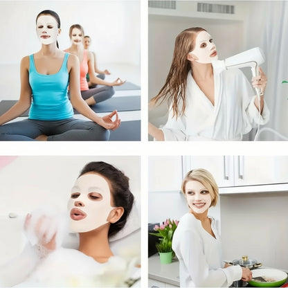 Reusable 3D Silicone Facial Mask – Moisturizing Skincare Tool for Women