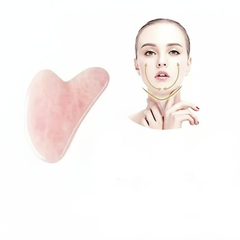 Rose Quartz Gua Sha Face Massager – Natural Jade Scraper Silvielle