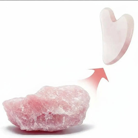 Rose Quartz Gua Sha Face Massager – Natural Jade Scraper Silvielle