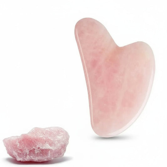 Rose Quartz Gua Sha Face Massager – Natural Jade Scraper Silvielle