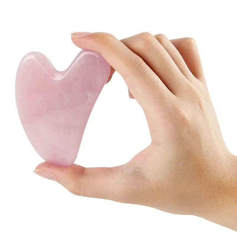 Rose Quartz Gua Sha Face Massager – Natural Jade Scraper Silvielle