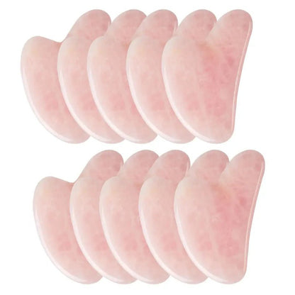 Rose Quartz Gua Sha Face Massager – Natural Jade Scraper Silvielle