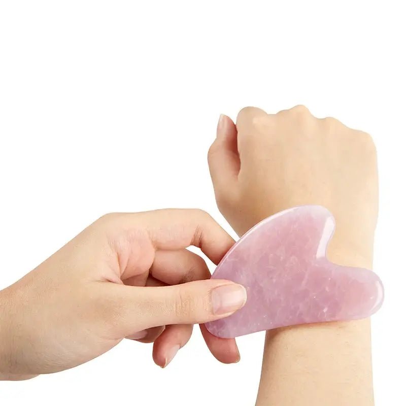 Rose Quartz Gua Sha Face Massager – Natural Jade Scraper Silvielle